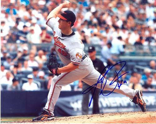 JASON BERKEN BALTIMORE ORIOLES SIGNED 8X10 PHOTO W/COA