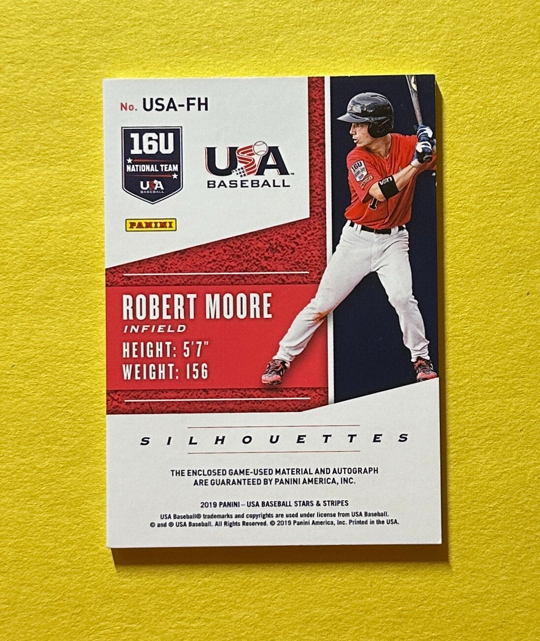2019 PANINI STARS AND STRIPES ROBERT MOORE PATCH AUTO /7 #USA-FH