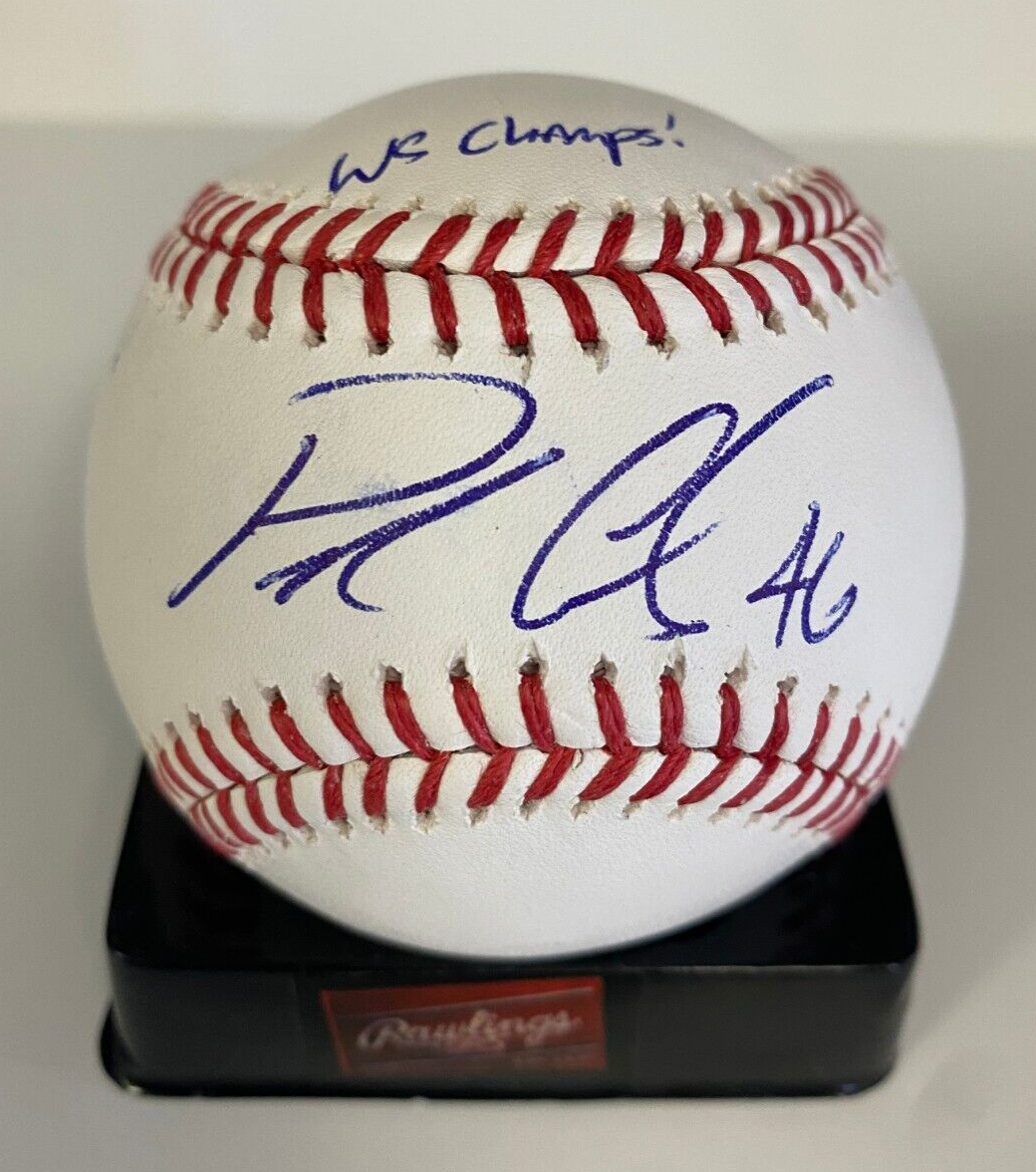 PATRICK CORBIN NATIONALS WS CHAMPS! SIGNED AUTOGRAPHED M.L. BASEBALL BECKETT