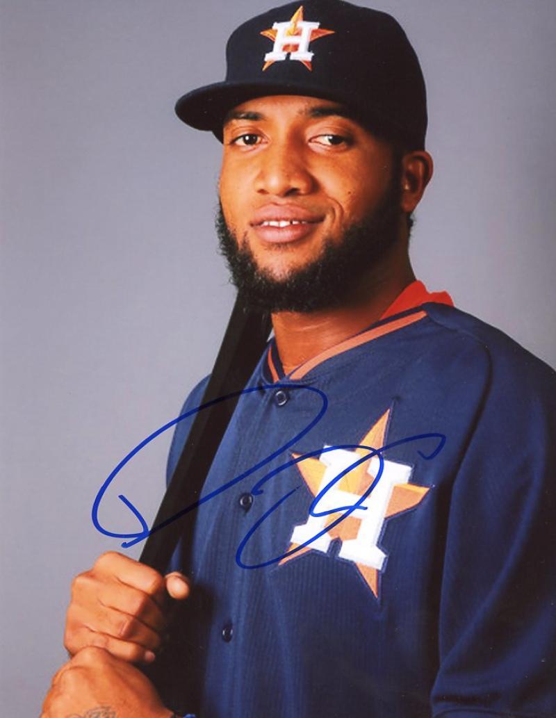 DOMINGO SANTANA HOUSTON ASTROS SIGNED 8X10 PHOTO W/COA