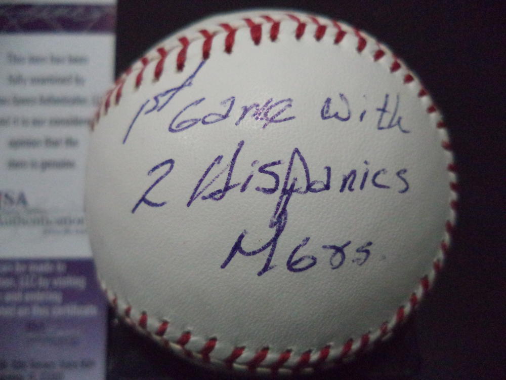 MANNY ACTA FREDDY GONZALEZ 1ST LATIN MANAGERS SIGNED ML BASEBALL JSA COA