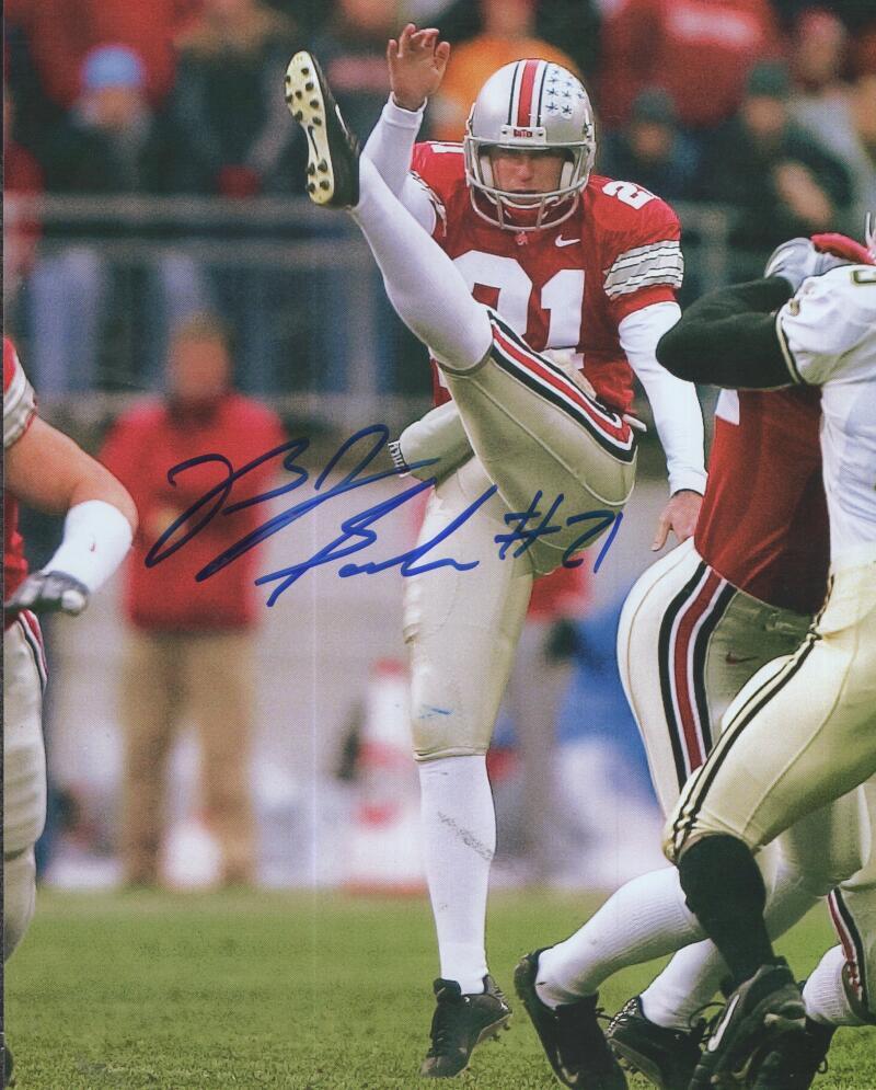 B.J. SANDER  OHIO STATE SIGNED AUTOGRAPHED 8X10 PHOTO W/ COA