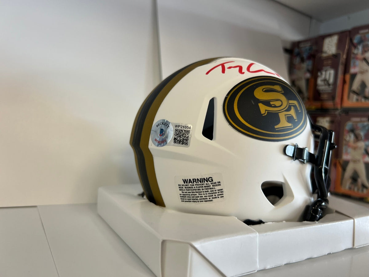 TREY LANCE SAN FRANCISCO 49ERS SIGNED AUTOGRAPHED ECLIPSE MINI HELMET BECKETT