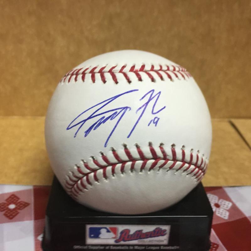 IRVING FALU ROYALS/BREWERS/PADRES M.L. SIGNED BASEBALL W/COA