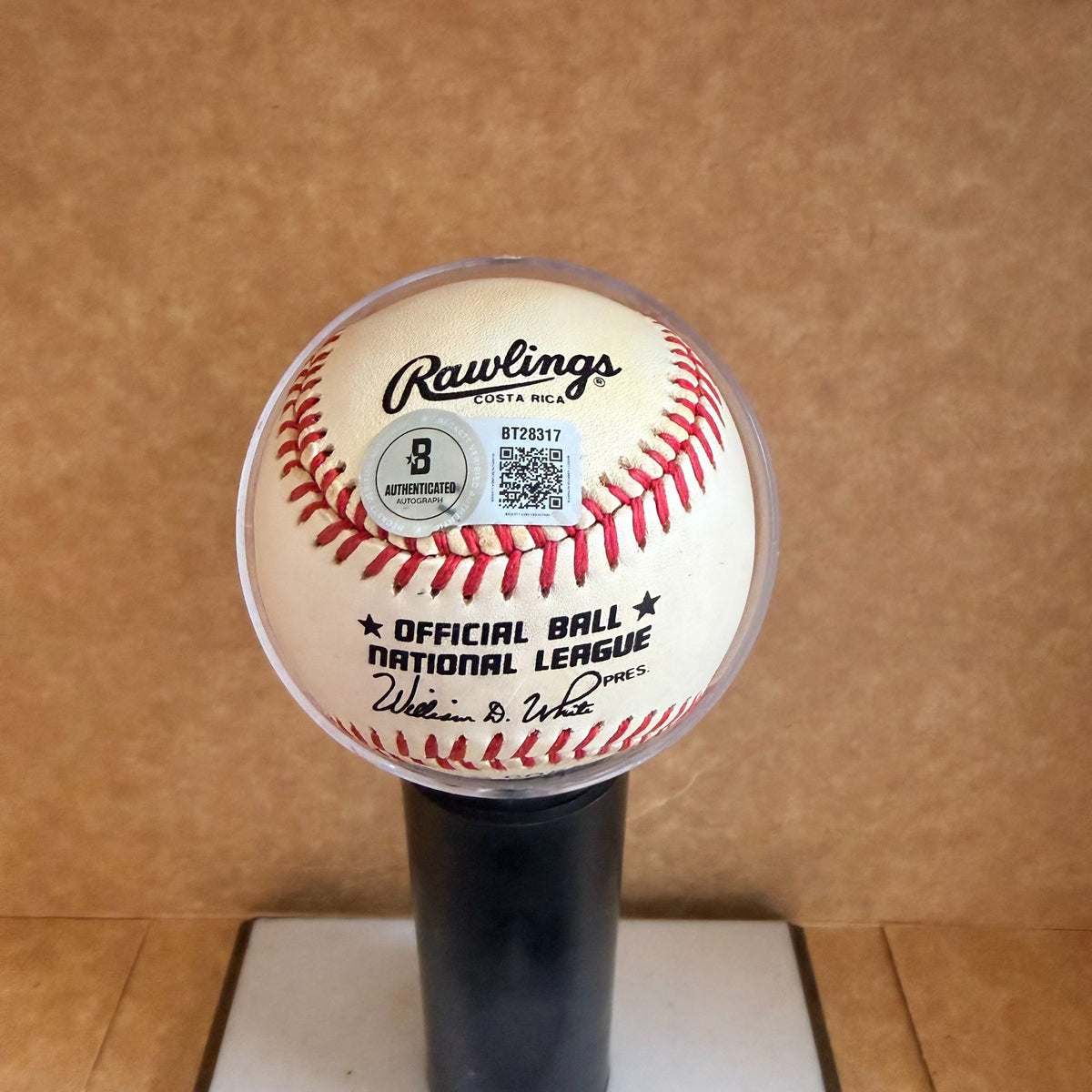 WES CHAMBERLAIN PHILADELPHIA PHILLIES SIGNED AUTO N.L. BASEBALL BECKETT AUTH