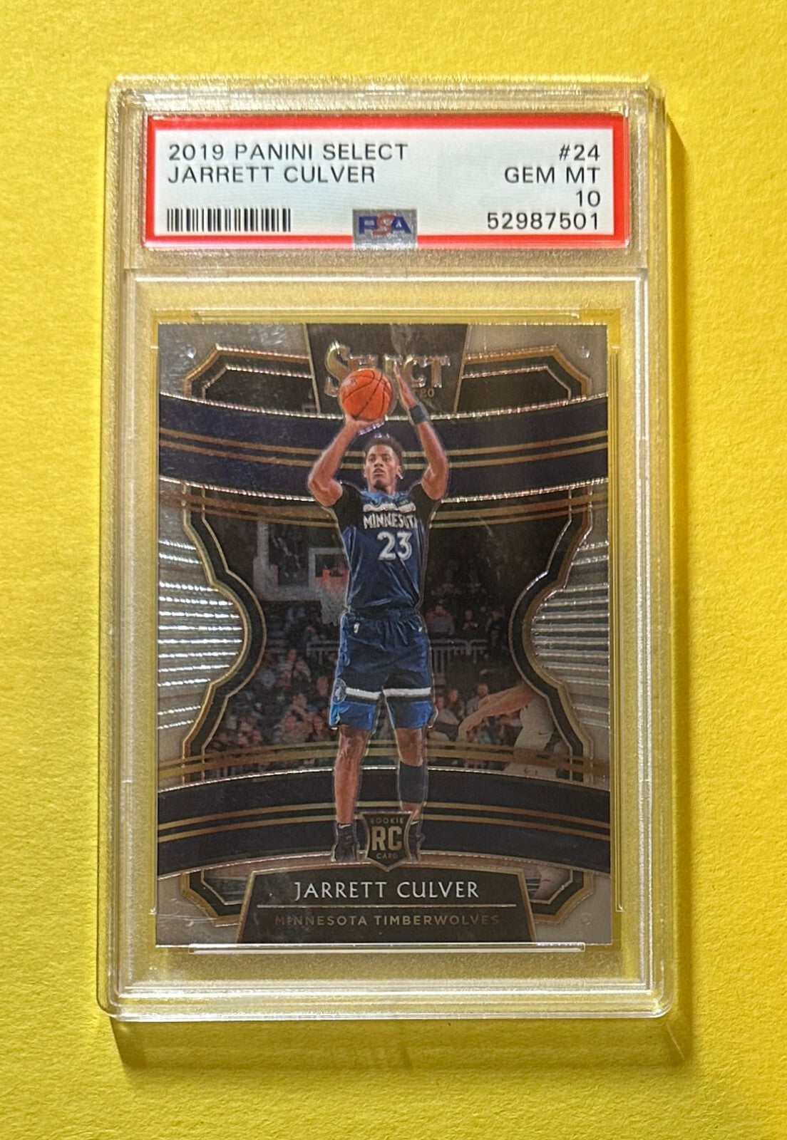 2019 PANINI SELECT JARRETT CULVER CONCOURSE ROOKIE CARD #24 PSA GEM MT 10