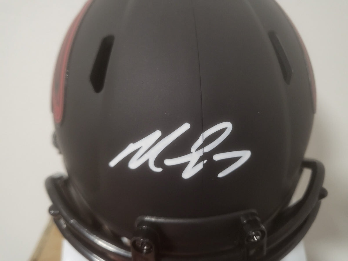 MICHAEL VICK ATLANTA FALCONS SIGNED AUTOGRAPHED ECLIPSE BLACK MINI HELMET JSA