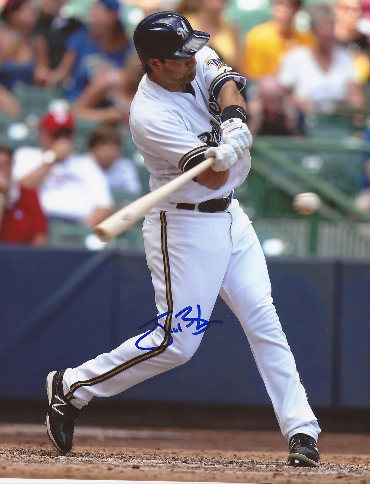 JEFF BIANCHI MILWAUKEE BREWERS SIGNED AUTOGRAPHED ACTION 8X10 PHOTO W/COA