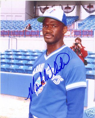 MARK WHITEN TORONTO BLUE JAYS SIGNED 8X10 PHOTO W/COA