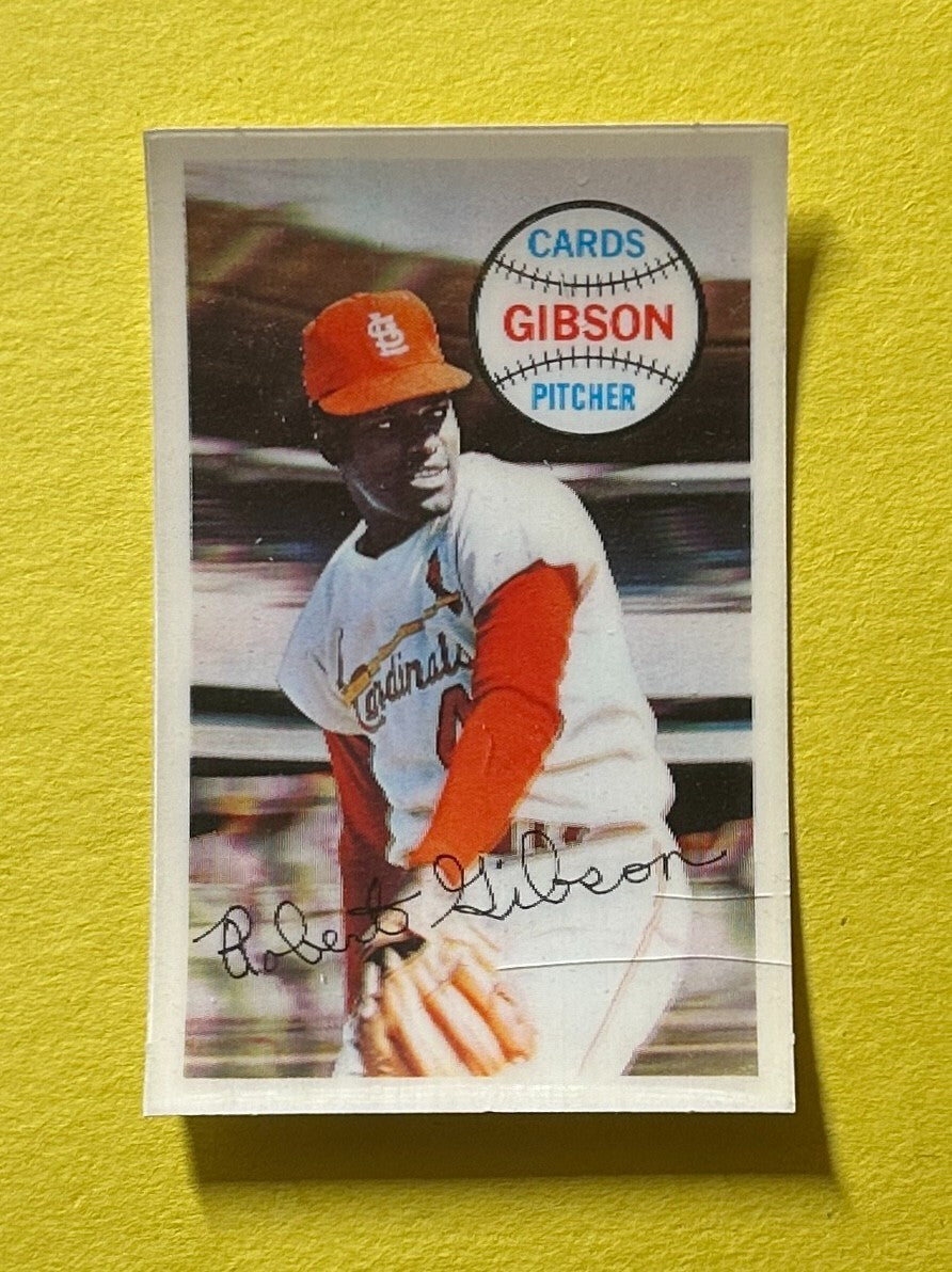1970 KELLOGG'S 3-D BOB GIBSON #71 CARDINALS HOF
