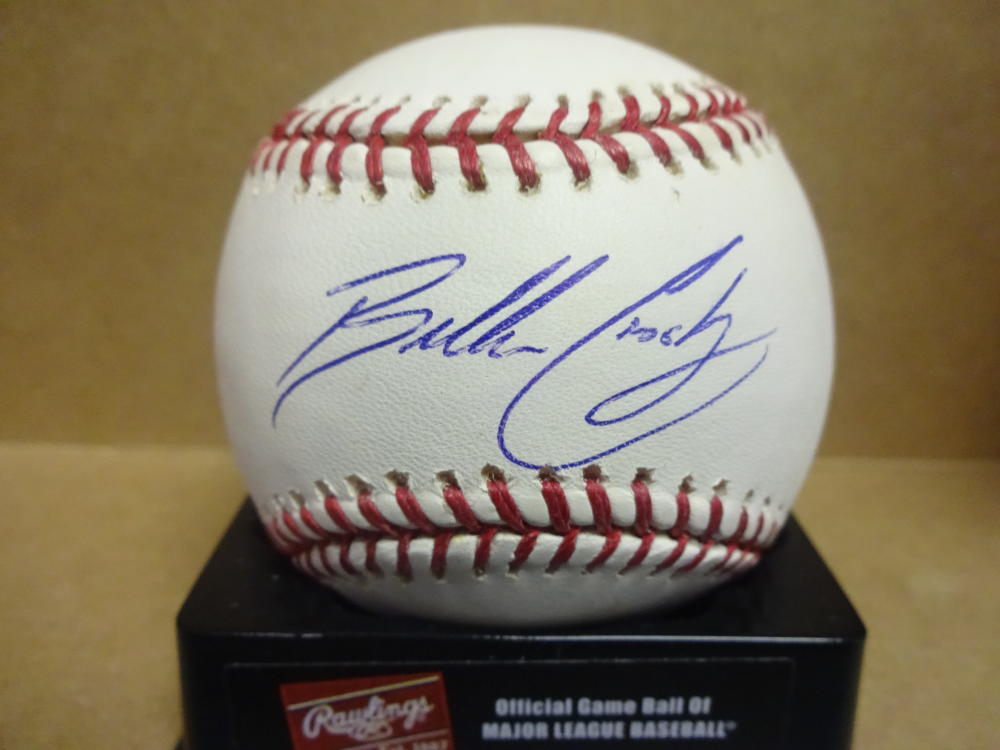 BUBBA CROSBY DODGERS/YANKEES SIGNED M.L. BASEBALL W/COA