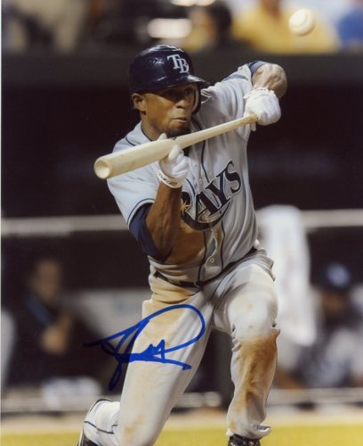 FERNANDO PEREZ TAMPA BAY RAYS SIGNED 8X10 PHOTO W/COA