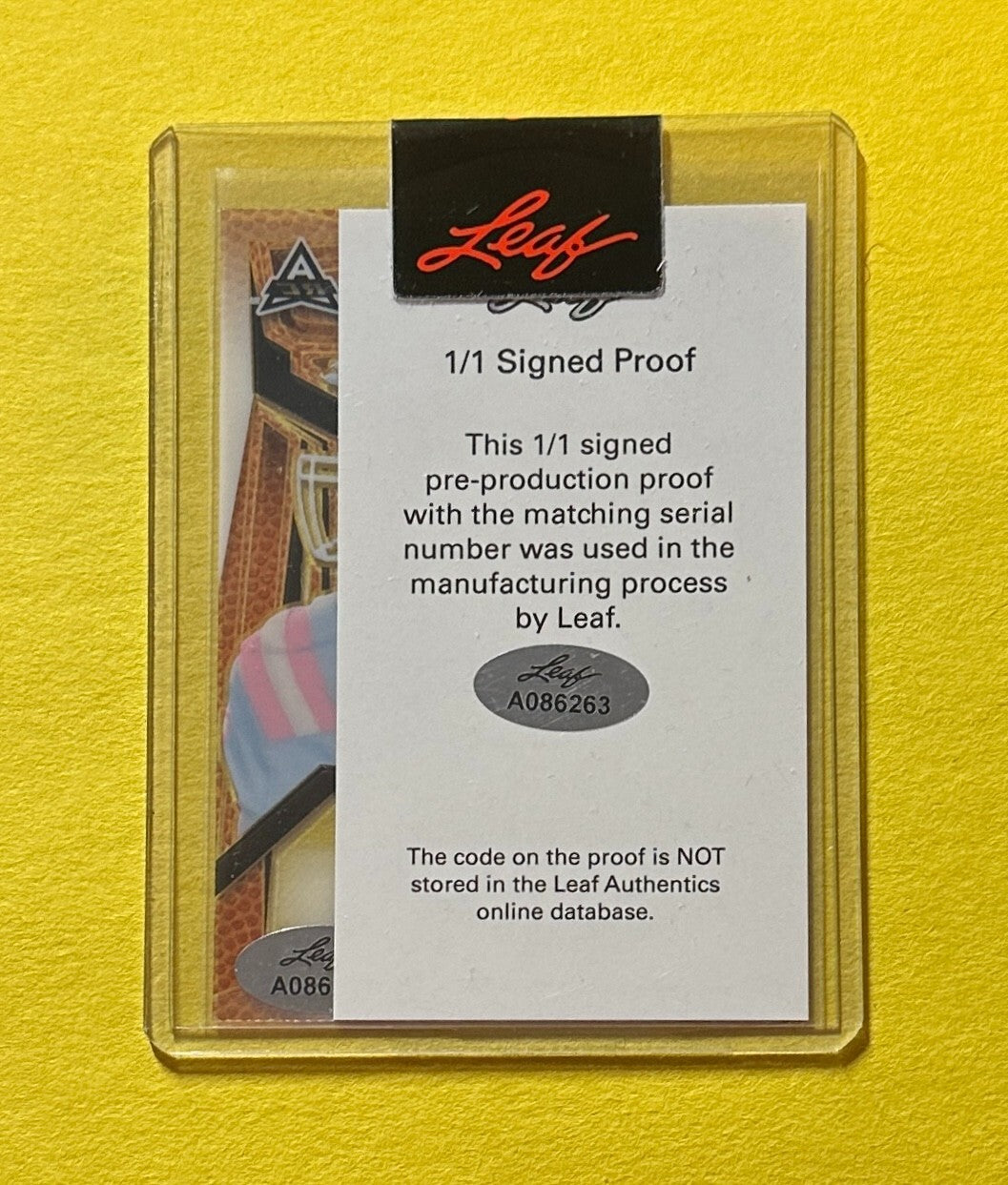 2023 LEAF METAL DRAFT ELI HOLSTEIN AUTO PRE PRODUCTION PROOF 1/1 AUTO