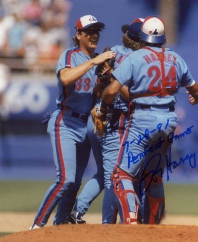 RON HASSEY PERFECT GAME MONTREAL EXPOS SIGNED 8X10
