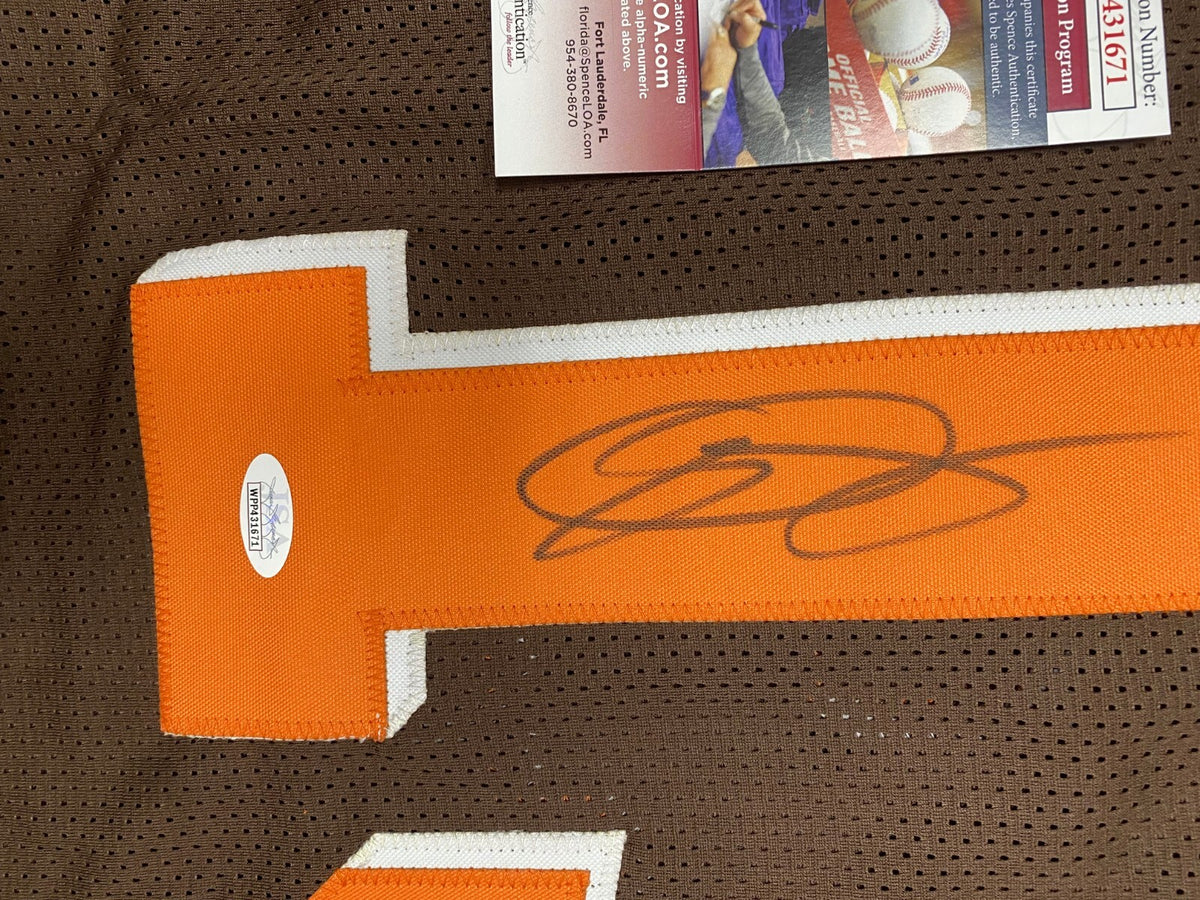 ODELL BECKHAM JR #13 CLEVELAND BROWNS SIGNED AUTOGRAPHED CUSTOM JERSEY SZ XL JSA