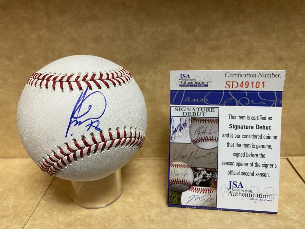 ADONIS MEDINA PHILADELPHIA PHILLIES SIGNATURE DEBUT SIGNED M.L. BASEBALL SD49101