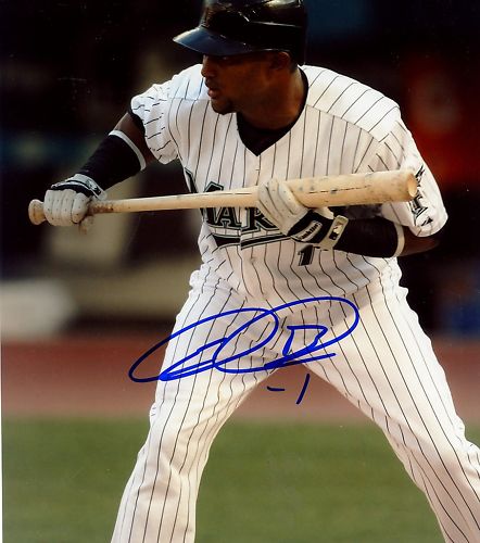 EMILIO  BONAFACIO  FLORIDA  MARLINS   SIGNED 8X10