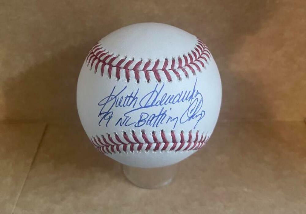 KEITH HERNANDEZ 79 NL BATTING CHAMP SIGNED AUTO ML BASEBALL JSA VV95009
