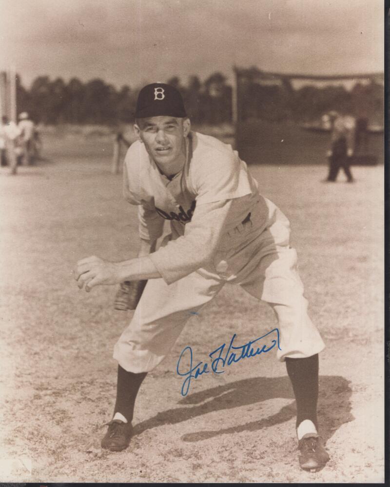 JOE HATTEN BROOKLYN DODGERS  SIGNED AUTOGRAPHED 8X10 PHOTO W/ COA