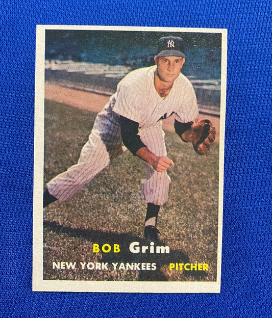 1957 TOPPS BOB GRIM NEW YORK YANKEES #36 CARD VINTAGE SET-BREAK
