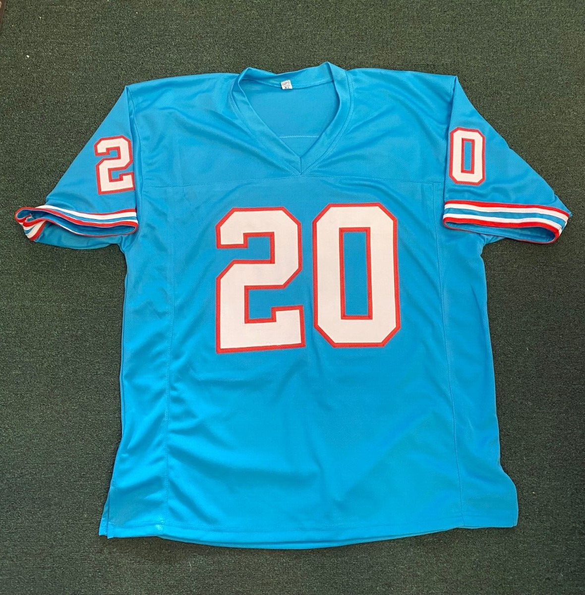 TONY POLLARD TENNESSEE TITANS #20 SIGNED AUTOGRAPH CUSTOM BLUE JERSEY BECKETT *