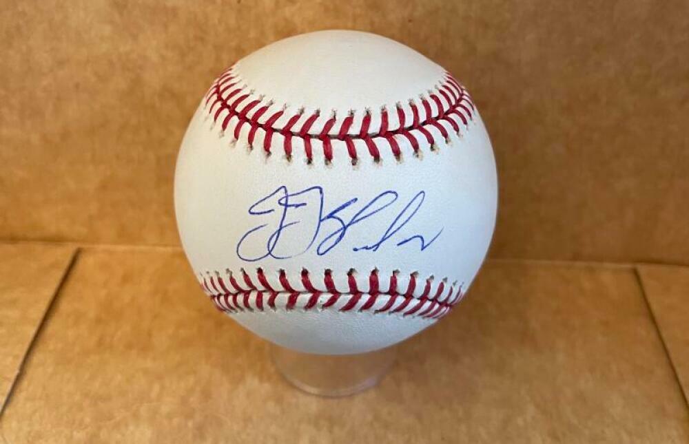 J.J.  BLEDAY MIAMI MARLINS SIGNED AUTO M.L. BASEBALL BAS X17673
