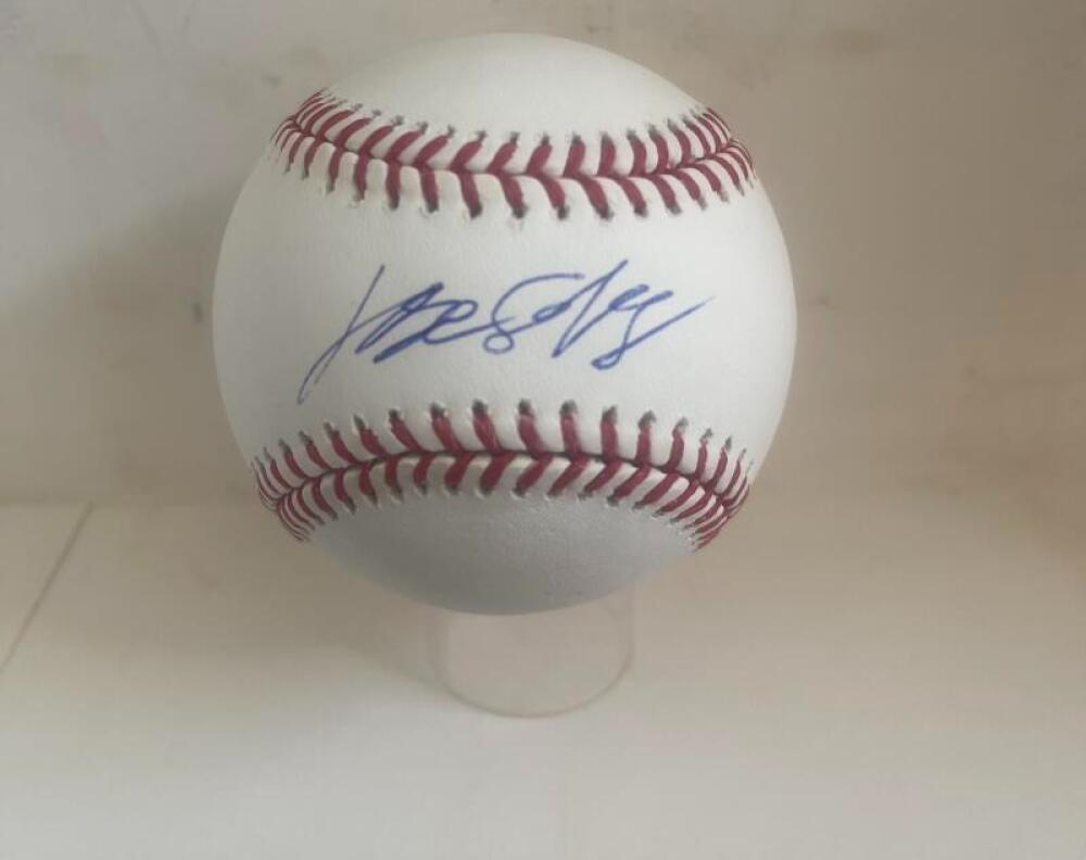 JOSE SALAS MARLINS/TWINS SIGNED AUTO M.L. BASEBALL BAS AUTHENTICATED