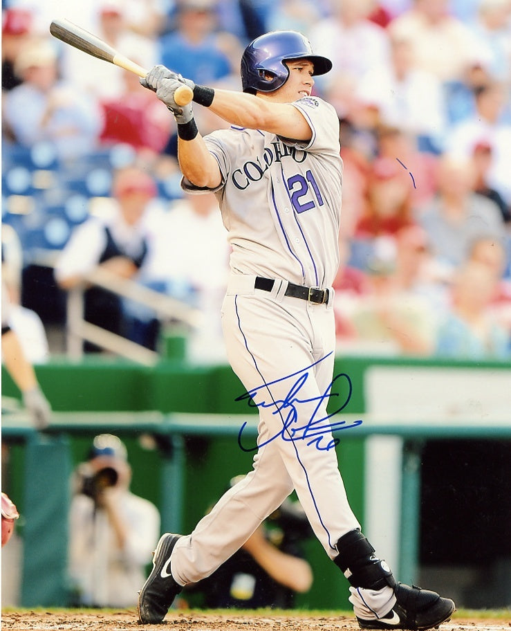 TYLER  COLVIN  #21  COLORADO ROCKIES     SIGNED AUTOGRAPHED 8X10  PHOTO