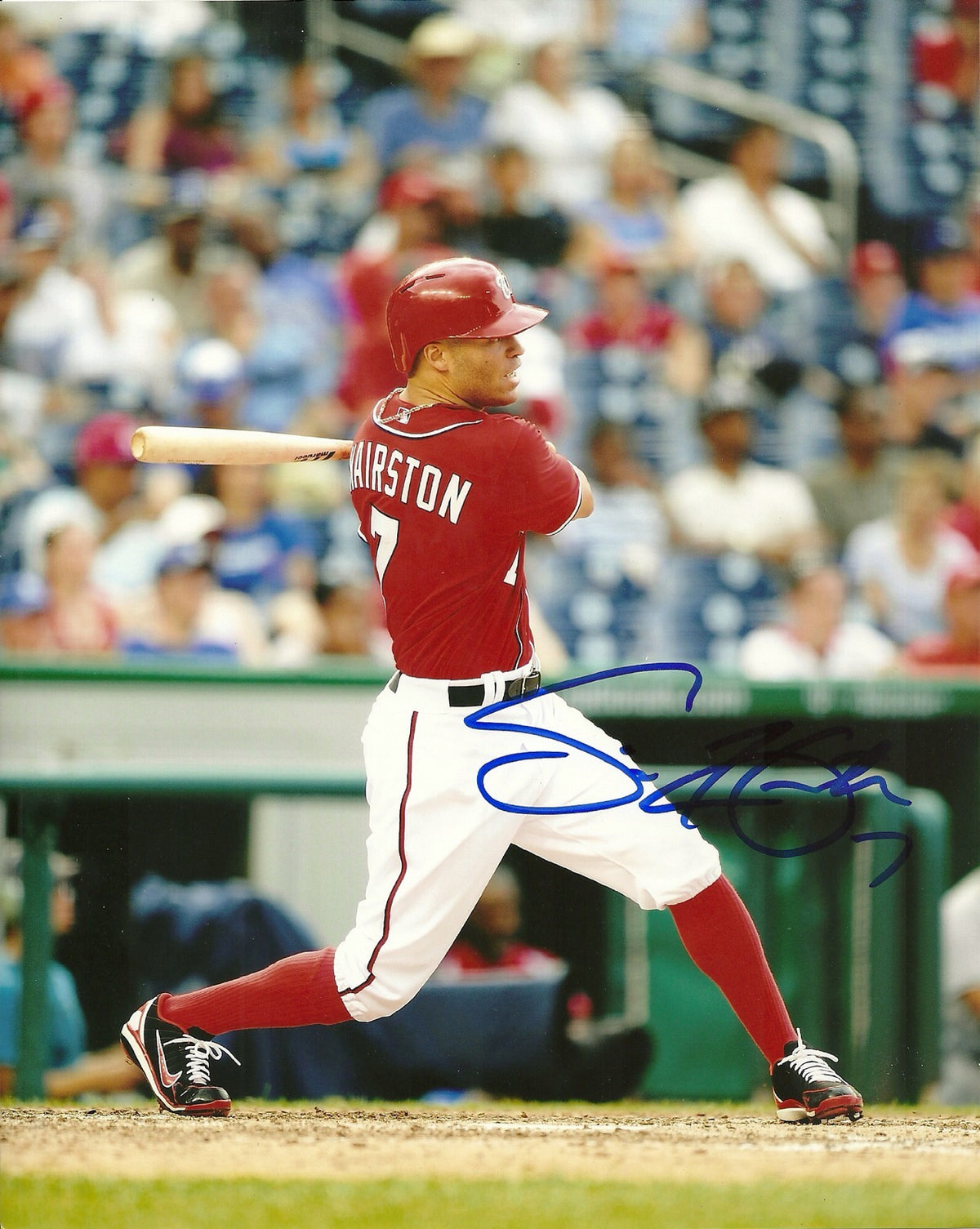 SCOTT HAIRSTON WASHINGTON NATIONALS SIGNED AUTOGRAPHED 8x10 PHOTO W/COA