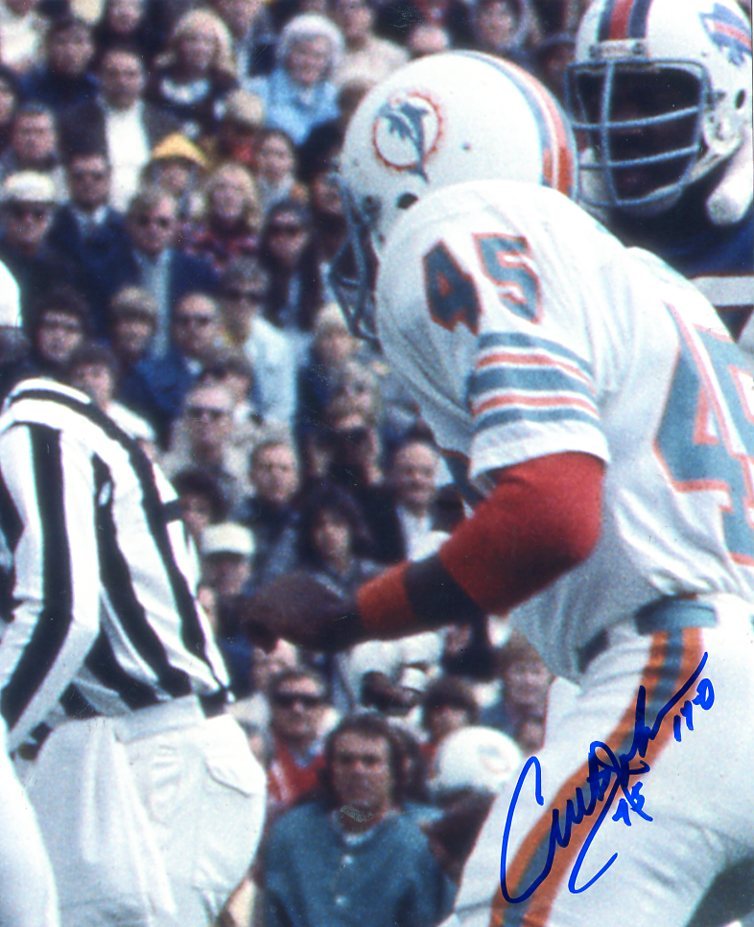 CURTIS  JOHNSON  MIAMI  DOLPHINS    SIGNED AUTOGRAPHED 8X10 PHOTO