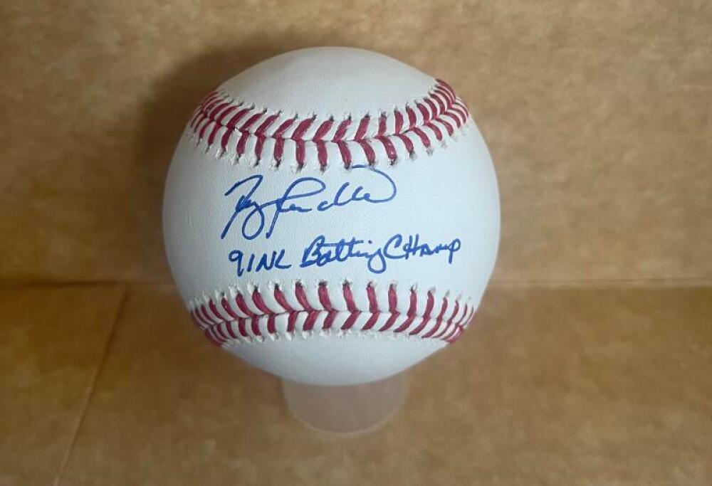 TERRY PENDLETON 91 NL BATTING CHAMP SIGNED AUTOGRAPHED M.L. BASEBALL JSA VV20842