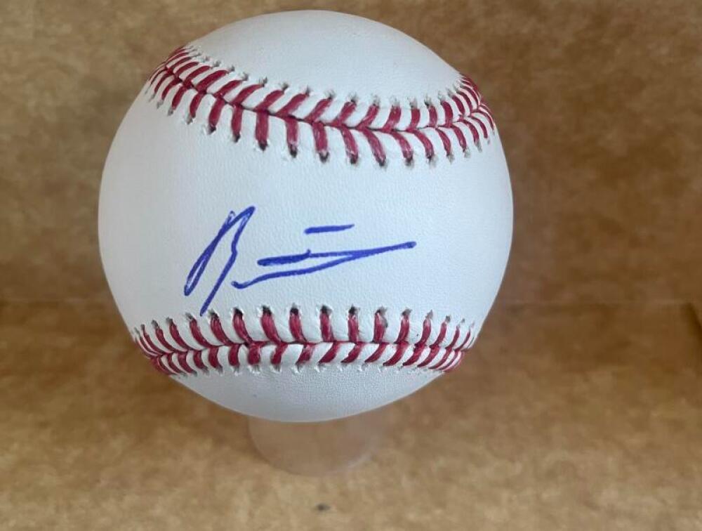 JOHAN ROJAS PHILLIES "SWEET SPOT" SIGNED AUTOGRAPHED M.L. BASEBALL BECKETT AUTH