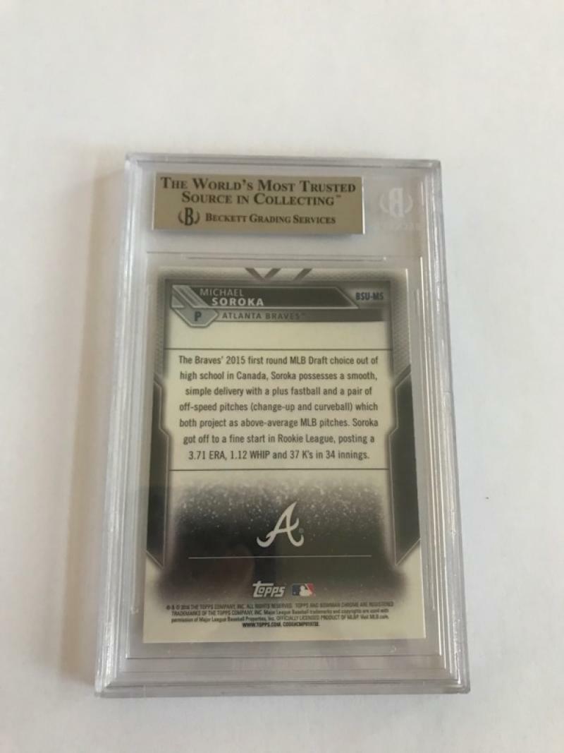 2016 BOWMAN CHROME BOWMAN SCOUTS UPDATES  MIKE SOROKA SIGNED CARD BECKETT 