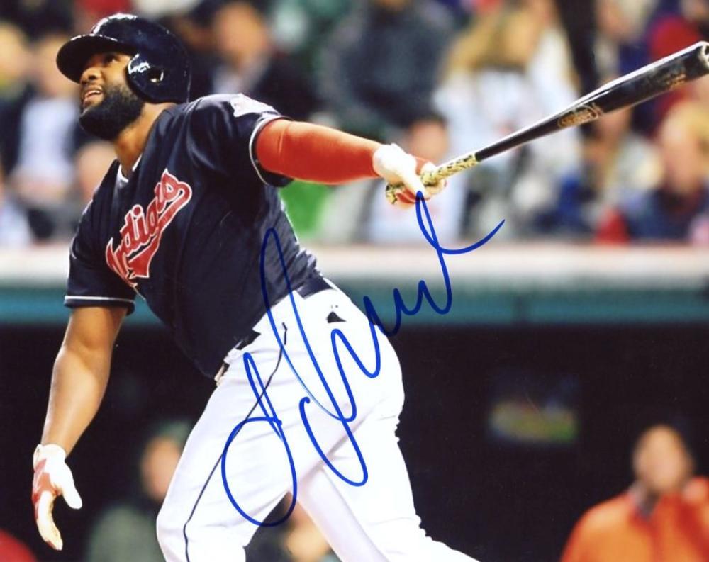 ABRAHAM ALMONTE CLEVELAND INDIANS SIGNED AUTOGRAPHED 8X10 PHOTO W/COA