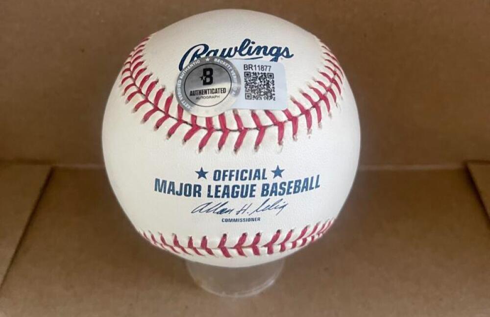 JIM LEYAND PIRATES/MARLINS SIGNED AUTOGRAPHED M.L. BASEBALL BECKETT AUTH