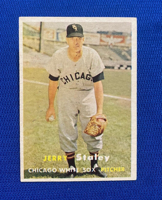 1957 TOPPS JERRY STALEY CHICAGO WHITE SOX #227 CARD VINTAGE SET-BREAK