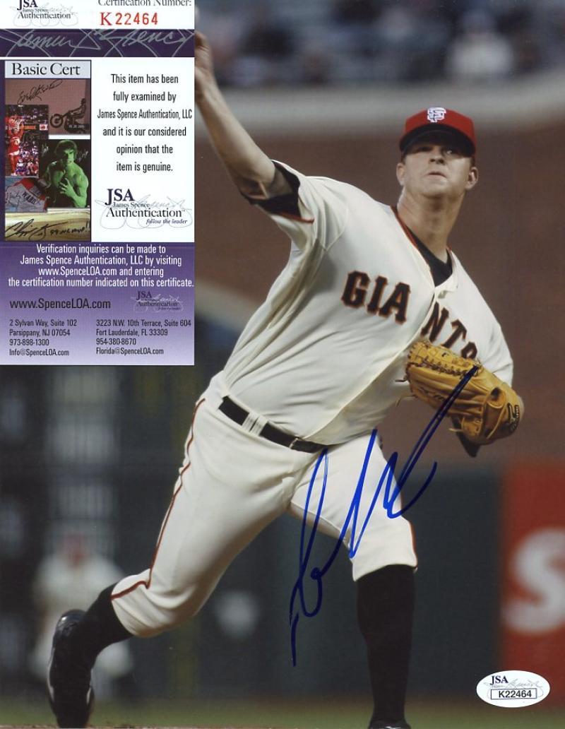 MATT CAIN SAN FRANCISCO GIANTS SIGNED 8X10 PHOTO JSA K22464