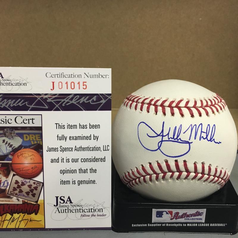 SHELBY MILLER ARIZONA DIAMONDBACKS M.L. SIGNED BASEBALL JSA J01015