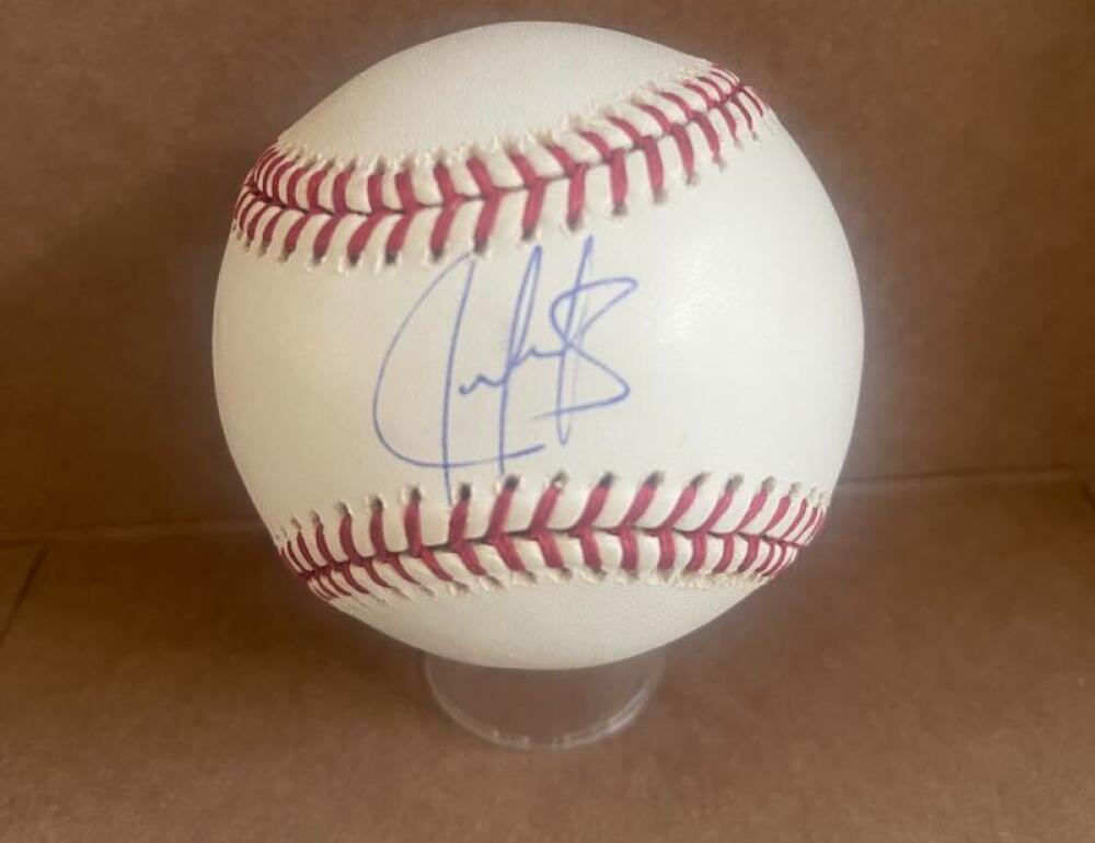 JUAN GONZALEZ RANGERS SIGNED AUTO M.L. PUERTO RICO BASEBALL BECKETT AUTHENTICATE