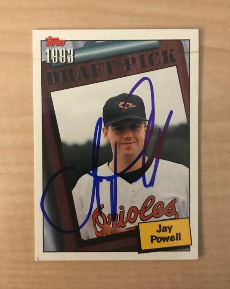 JAY POWELL BALTIMORE ORIOLES SIGNED AUTOGRAPHED 1994 TOPPS CARD #745 W/COA 