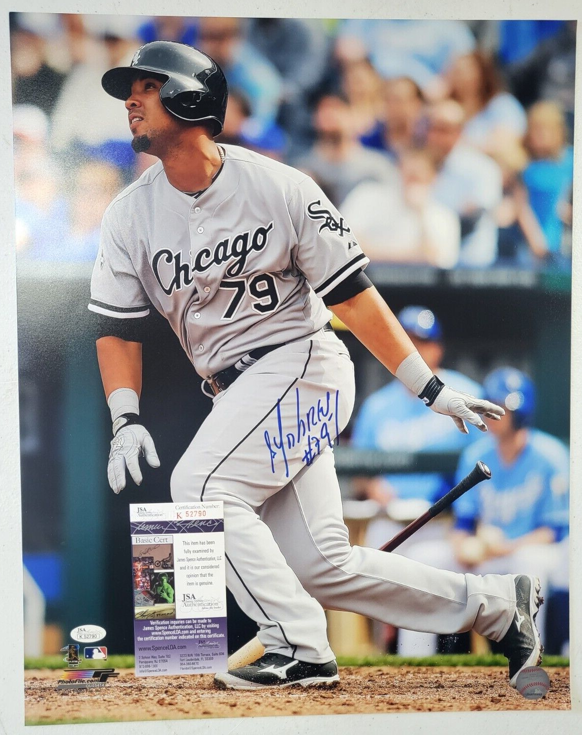 JOSE ABREU CHICAGO WHITE SOX SIGNED AUTOGRAPHED 16X20 PHOTO JSA COA