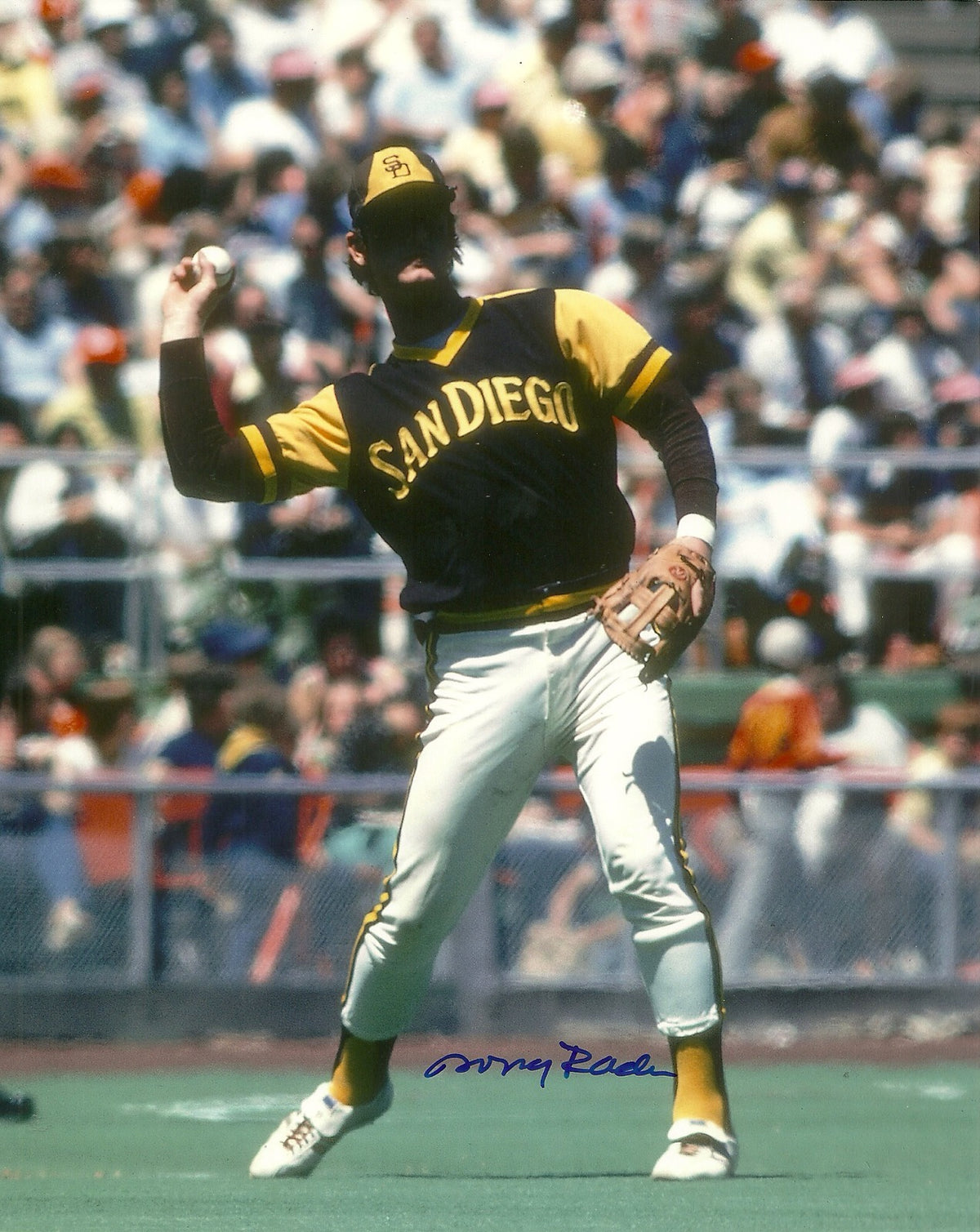 DOUG RADER SAN DIEGO PADRES SIGNED AUTOGRAPHED 8x10 PHOTO W/COA