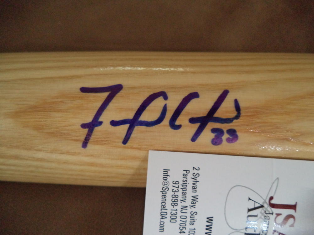 FRANCHY CORDERO BOSTON RED SOX SIGNED ENGRAVED RAWLINGS BAT JSA WPP48378