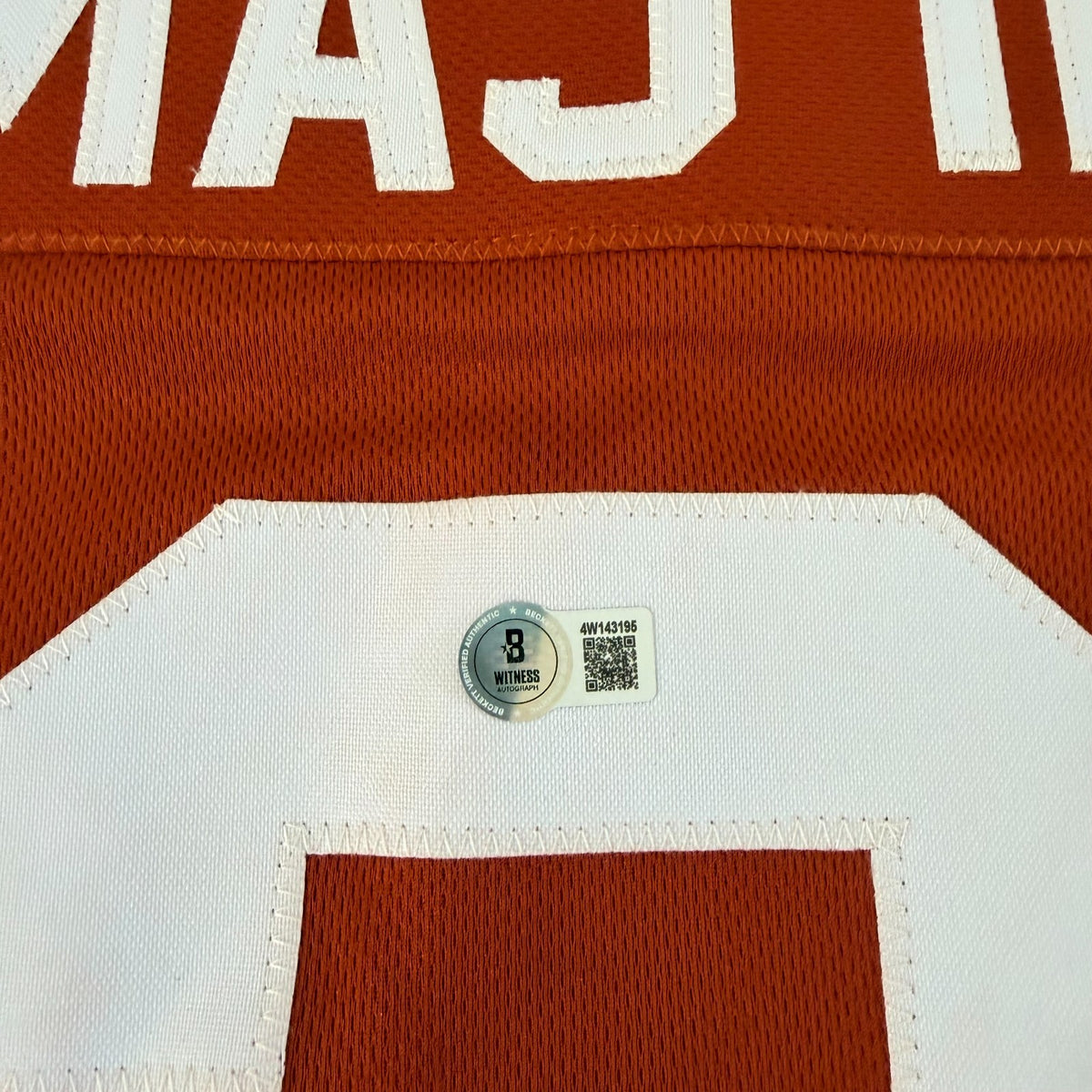 EARL THOMAS III TEXAS HOOK EM SIGNED AUTOGRAPHED JERSEY BECKETT AUTH