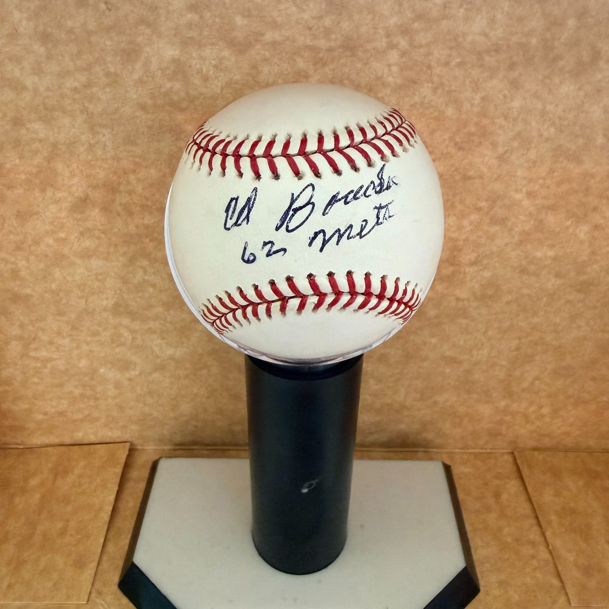 ED BOUCHEED 62 METS  SIGNED AUTOGRAPHED M.L. BASEBALL BECKETT AUTH