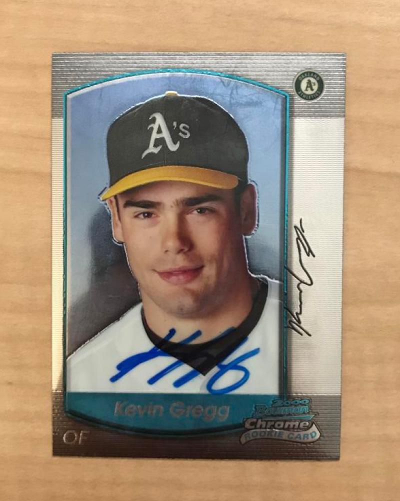 KEVIN GREG OAKLAND ATHLETICS SIGNED AUTOGRAPHED 2000 BOWMAN CHROME CARD#19 W/COA