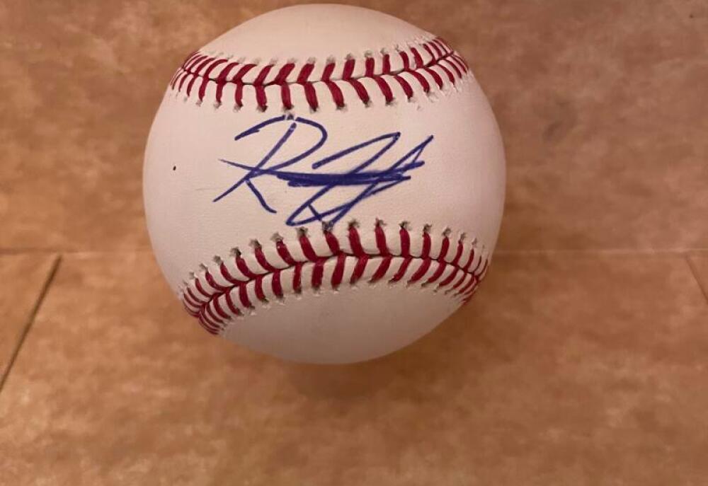 RECE HINDS REDS  SIGNED AUTOGRAPHED M.L. BASEBALL BECKETT AUTH
