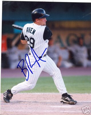 BRUCE AVEN FLORIDA MARLINS SIGNED 8X10 PHOTO W/COA
