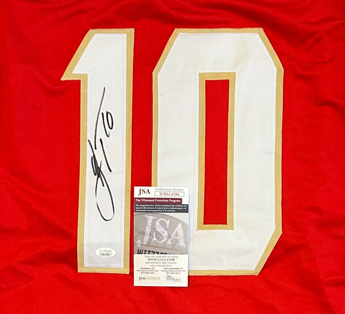 VLADIMIR TARASENKO PANTHERS SIGNED AUTOGRAPHED RED CUSTOM JERSEY SZ XL JSA