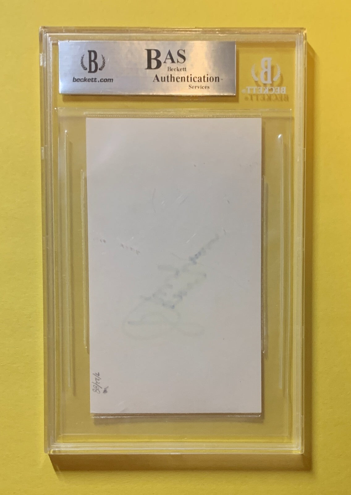 SONNY JURGENSEN SIGNED BECKETT AUTHENTIC AUTO INDEX CARD WASHINGTON / EAGLES